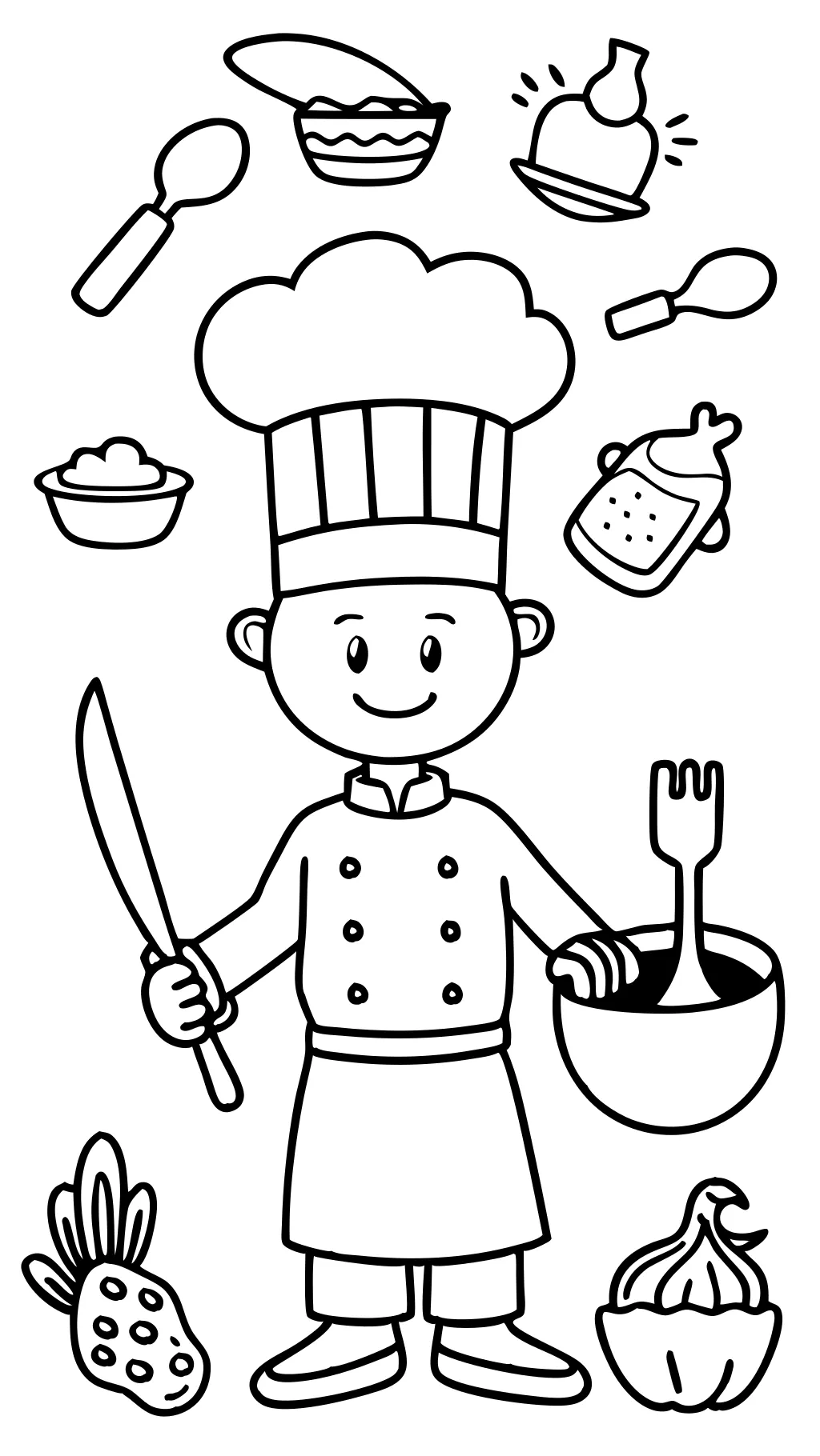 coloriage du chef